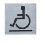 Kör dokunuş tanıma işareti Braille Otel için tuvalet işareti