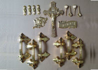Cenaze Tabutu Aksesuarları Plastik Altın Kaplama Dekorasyon Christian Craft Çekme Eldivenleri