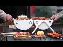 Demir Kömür Grill Trolley Sigaracı Barbekü Grill Yan Masa S/M/XL