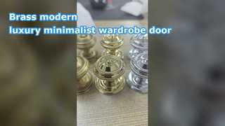 Pirinç modern lüks minimalist dolap kapısı tek delik kolu dolap çekmece ayakkabı dolabı Nordic s