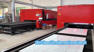 GRH Clean Ultra Dar Çerçeve Genel Duş Odası L Şekilli Yan Hareketli Katlanır Kapı Kuru Islak Ayırıcı