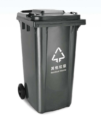 Üretici 120l 240l 360l 660l 1100l dış mekan büyük plastik tekerlekli çöp kutusu/çöp kutuları/sürüye atık kutuları