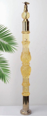 Akrilik Kristal Baluster Açık Şeffaflık Halı Özel Boyutlu Lüks Altın Dekoratif Akrilik Stai