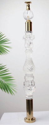 Akrilik Kristal Baluster Açık Şeffaflık Halı Özel Boyutlu Lüks Altın Dekoratif Akrilik Stai