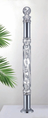 Kristal El Parmaklık Akrilik Merdiven Parmaklığı Kristal Newel Post Rail Post Merdiven Parmaklıkları İçin Akrilik Parmaklık