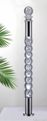 Kristal El Parmaklık Akrilik Merdiven Parmaklığı Kristal Newel Post Rail Post Merdiven Parmaklıkları İçin Akrilik Parmaklık