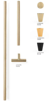 Katı Alüminyum Alaşım Çıkartma Montajlı Mobilya Dolabı Dolabı Eldiven Ev Dekorasyonu İçin L 150mm x W34.5mm x D 18.4m