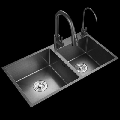Cümle Basit Tasarım Özel Modern Dikdörtgen Metal Bakır Chrome Çift Mutfak Lavabosu Ev Kullanımı İçin