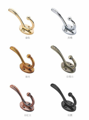 Fabrika özel Metal vintage havlu palto çift duvar kancaları duvar montajı siyah kırsal kıyafet kanca