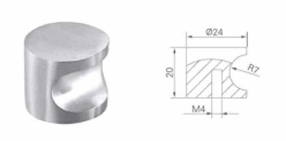 Paslanmaz Çelik 304 Top Düğmesi Mobilya Dolabı Çekmece Kapısı 25mm 30mm Ayrı Gül Mutfak Yatak Odası Dolabı Otel Oturma Odası