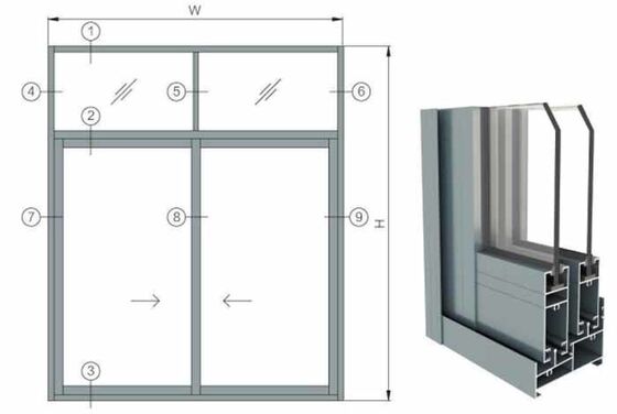 OEM Color Powder Coated Aluminum Extrusion Profiles Make Popular Sliding Windows and Doors Aluminium Section Profiles