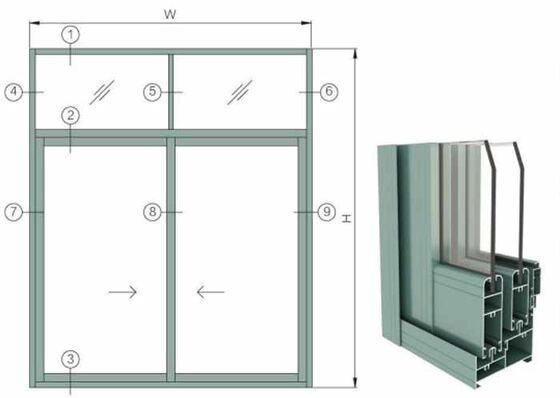 OEM Color Powder Coated Aluminum Extrusion Profiles Make Popular Sliding Windows and Doors Aluminium Section Profiles