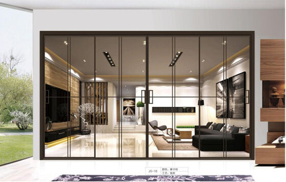 Villas Kitchen Terrace Balcony and Patio Entrance with Steel Frame and Double-layer Tempered Glass Sliding Doors for Houses