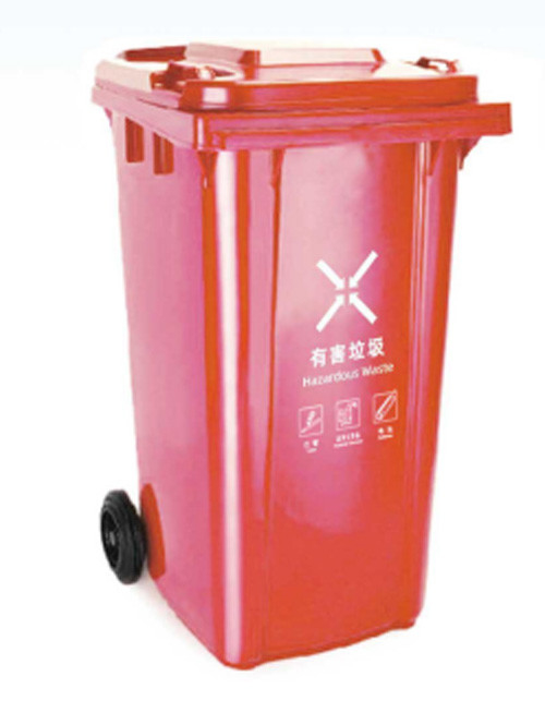 Üretici 120l 240l 360l 660l 1100l dış mekan büyük plastik tekerlekli çöp kutusu/çöp kutuları/sürüye atık kutuları
