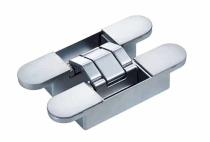3D Düzenlenebilir Gizli Kapı Hinge Üstü Düzenlenebilir Kapılar İçin Üç Yönde 180 Derece Açılır