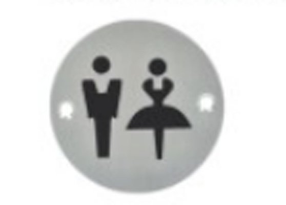 Kadınlar ve Erkekler Tuvalet Görüntüsü Banyo Kapısı İşareti Akrilik Özel