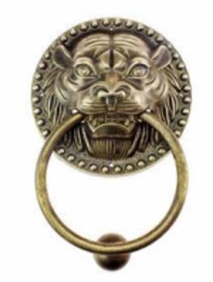 Korozyona Dayanıklı Yuvarlak Aslan Başı Kapı Tokmağı Kolları Klasik Tasarım