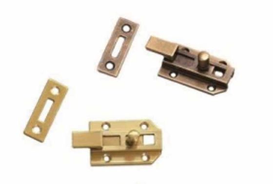 Düzenlenebilir arka kısım Antik Pencere Kapısı Çapraz ve Ev Kullanımı Bakır Kilit 2 Anahtarla