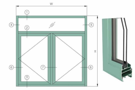 Avustralya Standartları Konteyner Evi Melbourne Çift Camlı Pencereler Alüminyum Kaydırıcı Pencereler