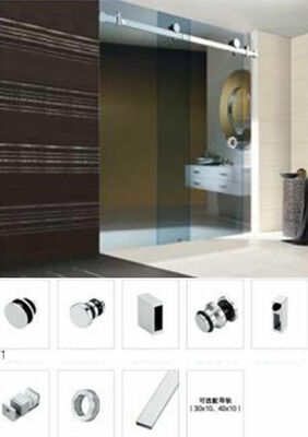 Çağdaş Çerçevesiz Tipi Kaydırma Cam Duş Odası Özel Sanat Cam Yan Açma Avlu Otelleri için Su geçirmez Banyo