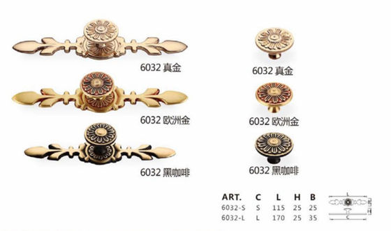 Kabine için Lüks Modern Pirinç Dövülmüş Mutfak Donanım Düğmeleri